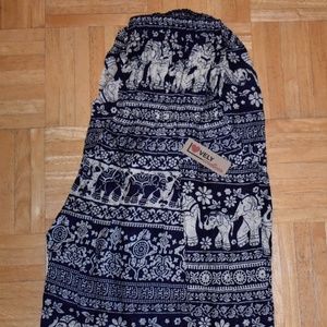 Lovely Creations 100% Rayon Pants in Blue NEW
